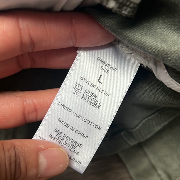 Anthropologie X Level 99 Women’s Linen Blend Moto Jacket Blazer Size Large - Picture 12 of 13